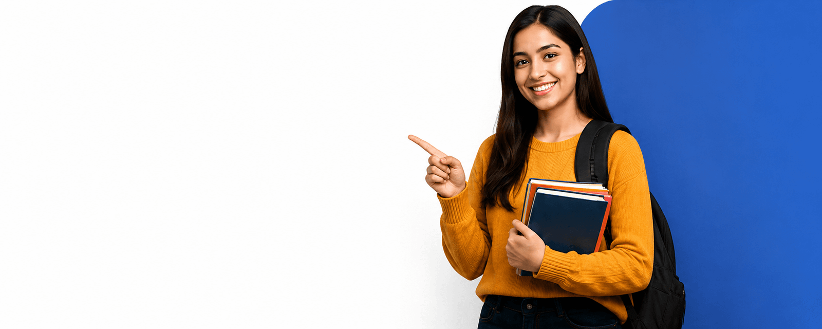 Student ready to book her PTE exam, with hassle-free, fast and transparent booking highlights